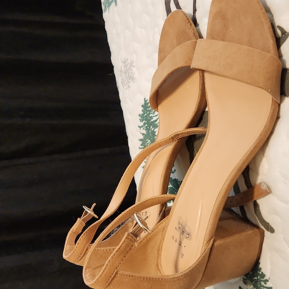 A New Day Brown/Tan Strappy Heels